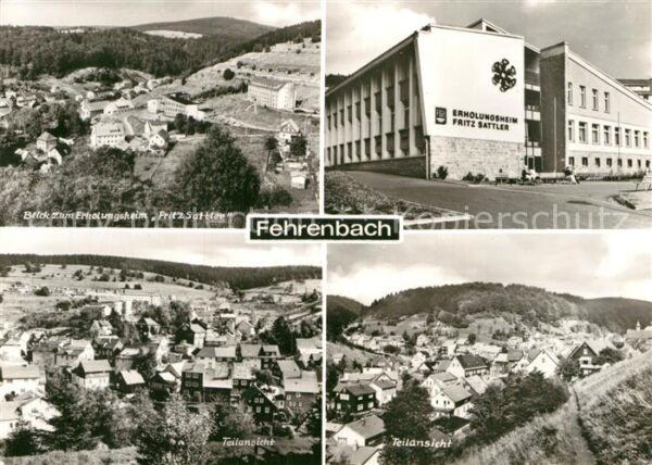 Fehrenbach Thueringer Wald Stadtpanorama Erholungsheim Fritz Sattl