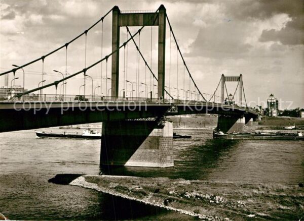 Duisburg Ruhr Rheinbrücke Binnenschifffahrt