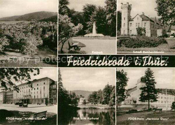 Friedrichroda Landschaftspanorama Kurpark Schloss Rei