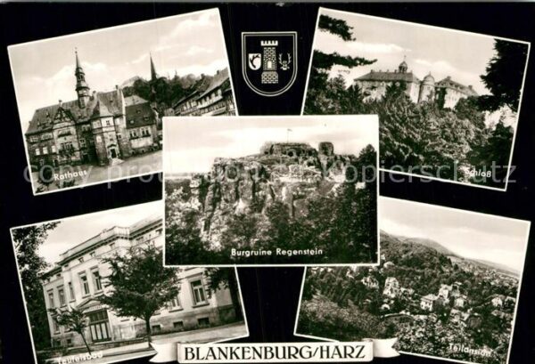Blankenburg Harz Rathaus Schloss Burgruine Regenstein Te