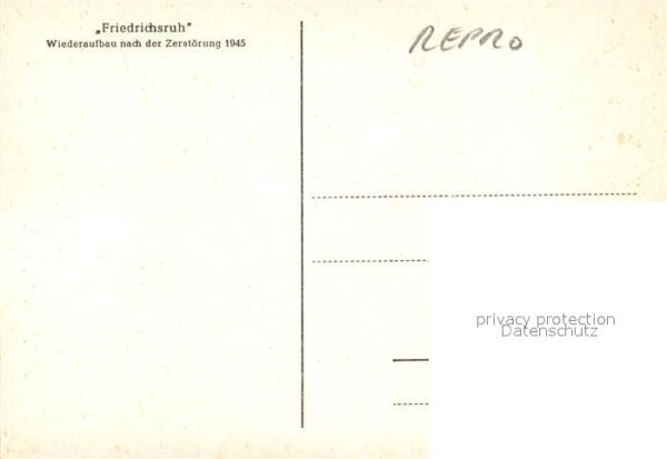 Friedrichsruh Hamburg Wiederaufbau nach der Zerstörung 1945 – Bild 2