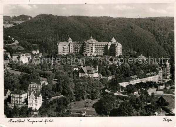 Karlsbad Eger Imperial-Hotel Fliegeraufnahme