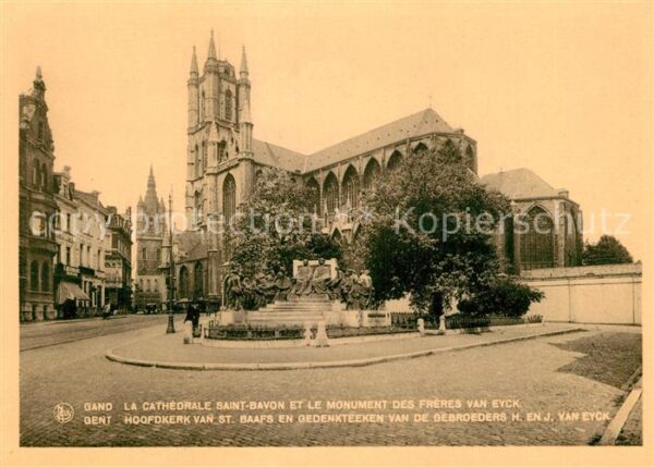 Gand Belgien Cathedrale Saint-Bavon et le Monument d