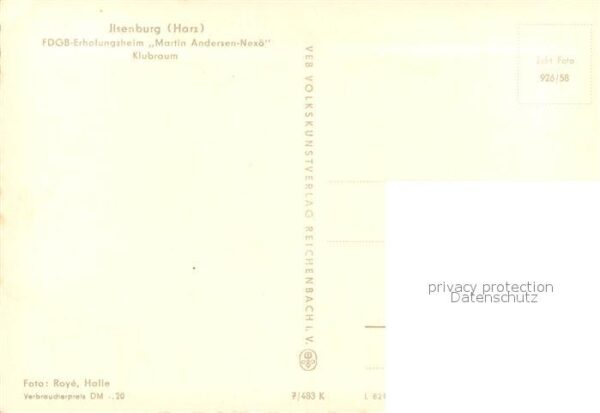 Ilsenburg Harz Erholungsheim Martin Andersen-Nexö Klub – Bild 2