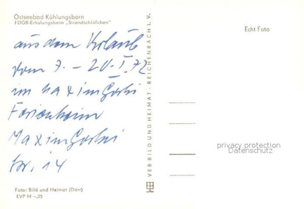 Kuehlungsborn Ostseebad Erholungsheim Strandschlösschen – Bild 2