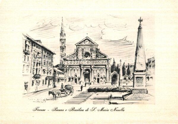 Firenze Florenz Piazza Basilica S. Maria Novella Künstl