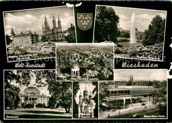 Wiesbaden Rathaus Marktplatz Marktkirche Rhein-Me