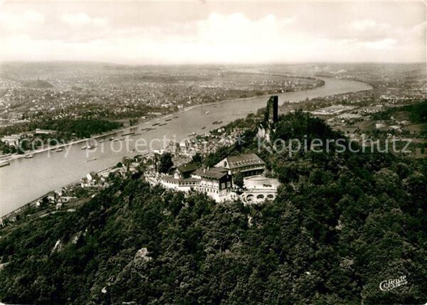 Koenigswinter Fliegeraufnahme Hotel Drachenfels