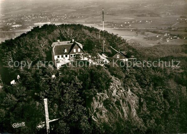 Oelberg Koenigswinter Fliegeraufnahme Berggasthaus