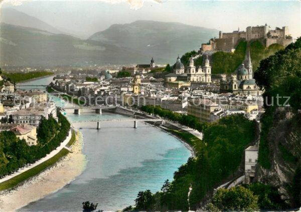 Salzburg Oesterreich Blick von Mülln