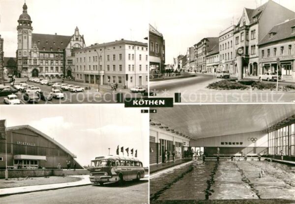 Koethen Anhalt Marktplatz Rathaus Ernst-Thälmann-Stras