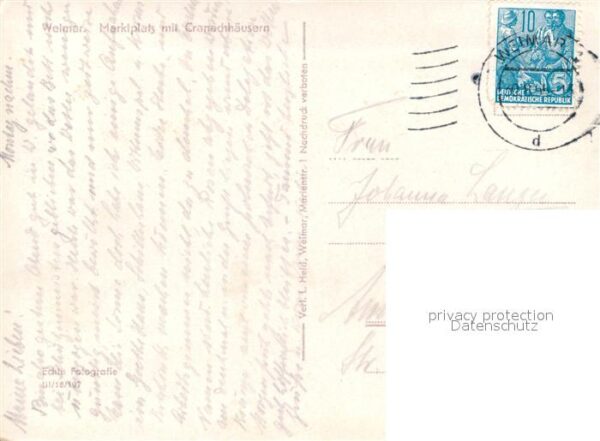 Weimar Thueringen Marktplatz Cranachhäusern – Bild 2