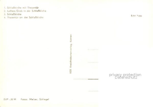 Wittenberg Lutherstadt Schlosskirche Thesentür Luthers Grab – Bild 2