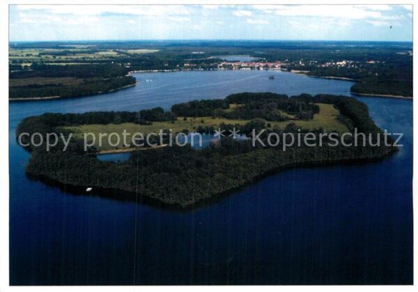 Lindow Mark Insel Werder Gudelacksee Fliegeraufnahm