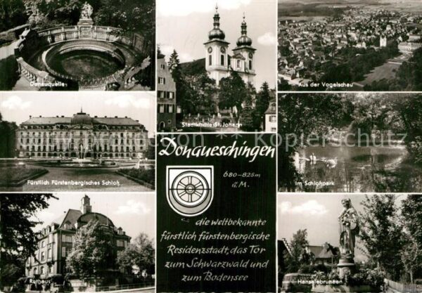 Donaueschingen Kirche St. Johann Schlosspark Rathaus S