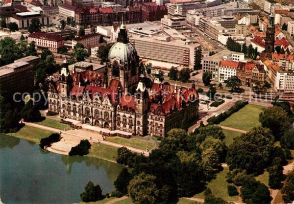 Hannover Rathaus Fliegeraufnahme