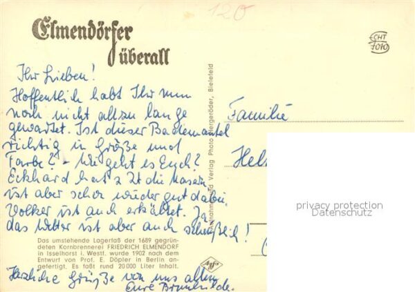 Isselhorst Lagerfass Kornbrennerei Friedrich Elmen – Bild 2