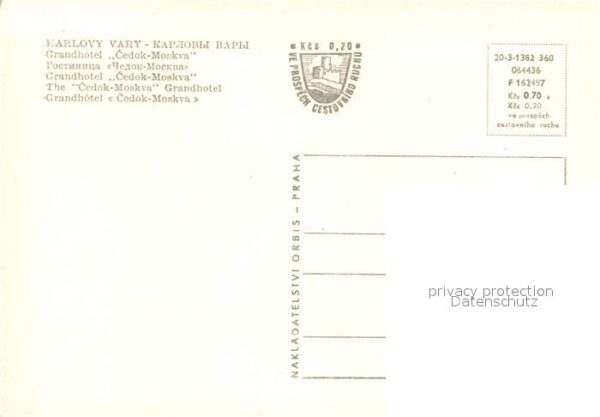 Karlovy Vary Grandhotel Cedok-Moskva – Bild 2