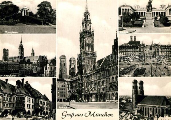 Muenchen Monopteros Rathaus Karlsplatz Bavaria H