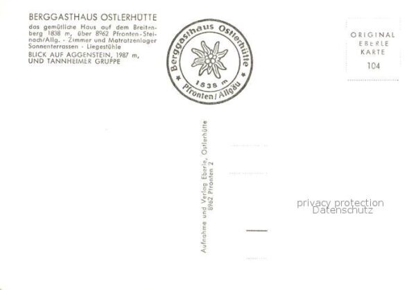Pfronten Berggasthaus Ostlerhütte – Bild 2