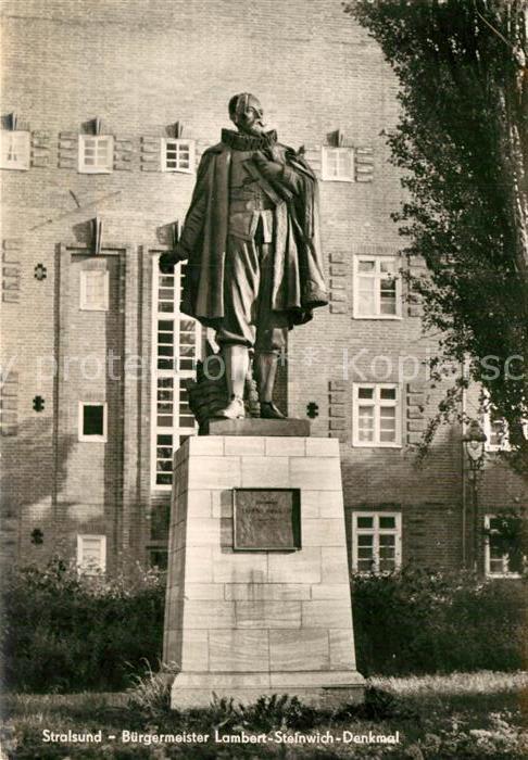 Stralsund Mecklenburg Vorpommern Bürgermeister Lambert-Steinwich-Denkmal
