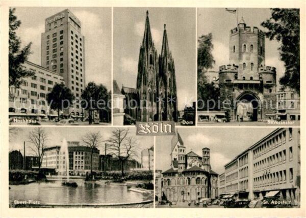 Koeln Rhein Hochhaus Dom Severinstor Ebert-Platz St