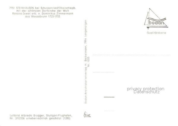 Steinhausen Bad Schussenried Dorfkirche Fliegeraufnahme – Bild 2