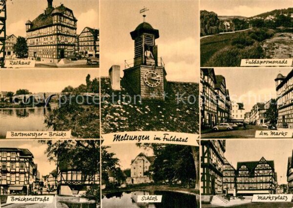 Melsungen Fulda Rathaus Brückenstrasse Marktplatz Schlo