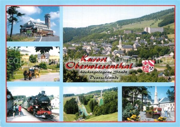 Oberwiesenthal Erzgebirge Lokomotive Ski-Sprungschanze Postkutsch