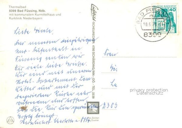 Bad Fuessing Kurmittelhaus Kurklinik Niederbayern Fl – Bild 2