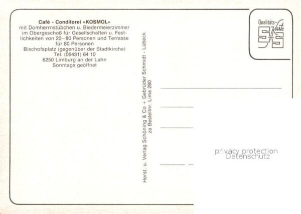 Limburg Lahn Cafe-Conditorei Kosmol – Bild 2
