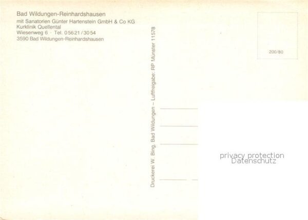 Reinhardshausen Sanatorien Günter Hartenstein Kurklinik – Bild 2