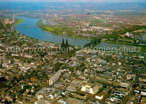 Koeln Rhein Fliegeraufnahme