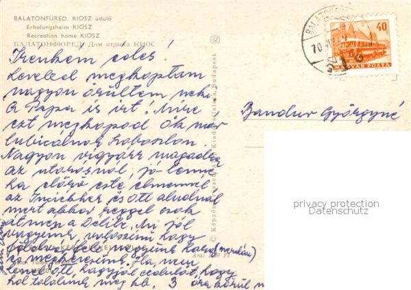 Balatonfuered Erholungsheim Kiosz – Bild 2
