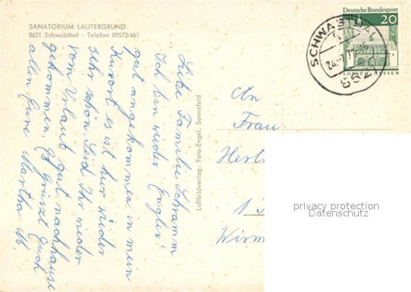 Schwabthal Sanatorium Lautergrund Fliegeraufnahme – Bild 2