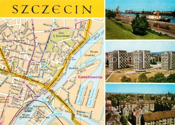 Szczecin Stettin Lagplan Port Starego Miasta