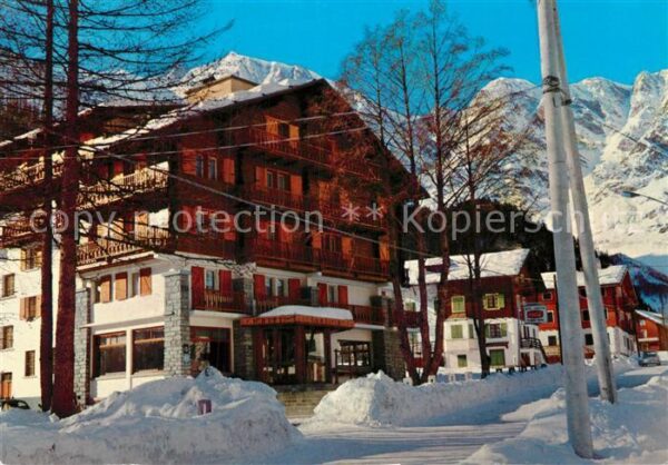 Macugnaga im Winter Albergo Zumstein