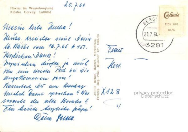 Hoexter Weser Fliegeraufnahme Kloster Corvey – Bild 2