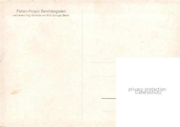 Berchtesgaden Ferien-Hospiz Künstlerkarte Willy Sprin – Bild 2