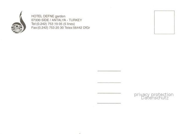 Side Antalya Hotel Defne Fliegeraufnahme Strand – Bild 2