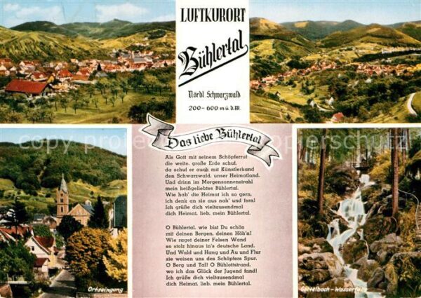 Buehlertal Fliegeraufnahme Ortseingang Wasserfälle