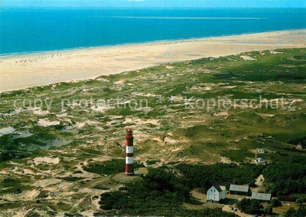 Amrum Fliegeraufnahme Leuchtturm Dünen