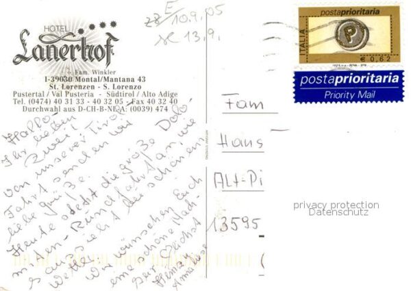 St Lorenzen Suedtirol Hotel Lanerhof – Bild 2