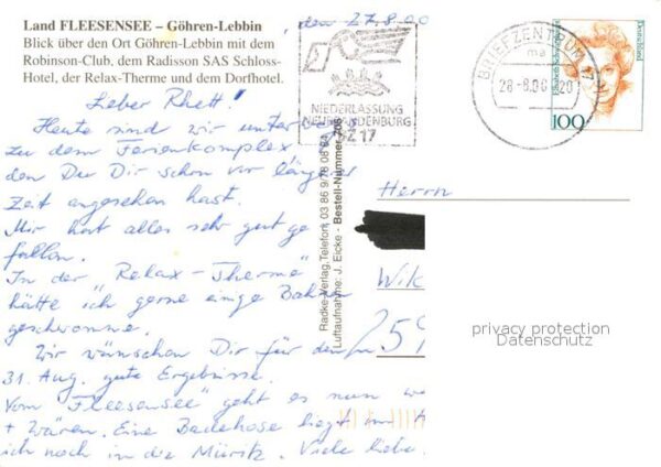 Lebbin Spreenhagen Göhren Fliegeraufnahme Land Fleesensee – Bild 2