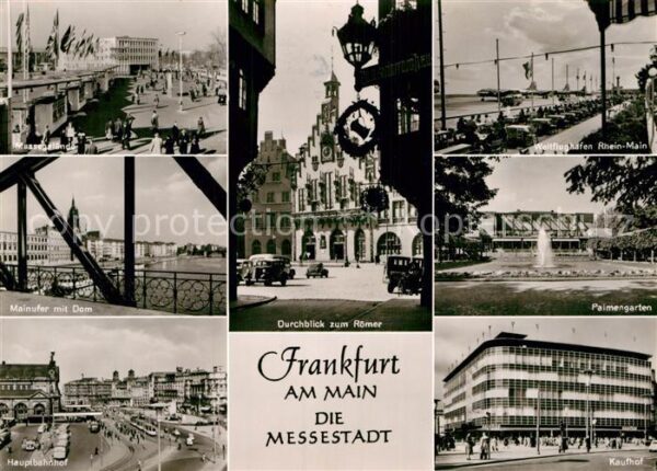 Frankfurt Main Messegelände Mainufer Dom Römer Palmeng