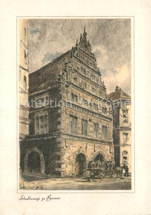 Bremen Stadtwaage Künstlerkarte