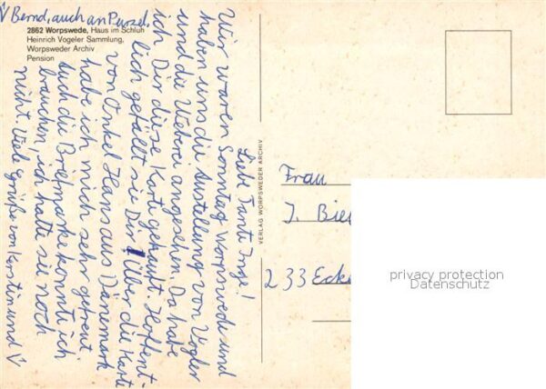 Worpswede Haus im Schluh Heinrich Vogeler Sammlun – Bild 2