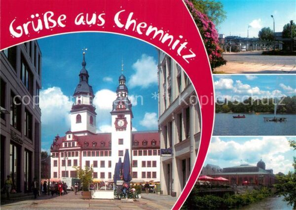 Chemnitz Altes Rathaus Busbahnhof Schlossteich M