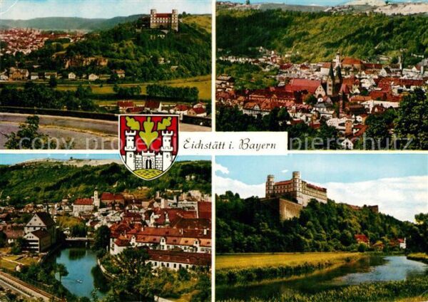 Eichstaett Oberbayern Stadtpanorama Schloss an der Altmühl