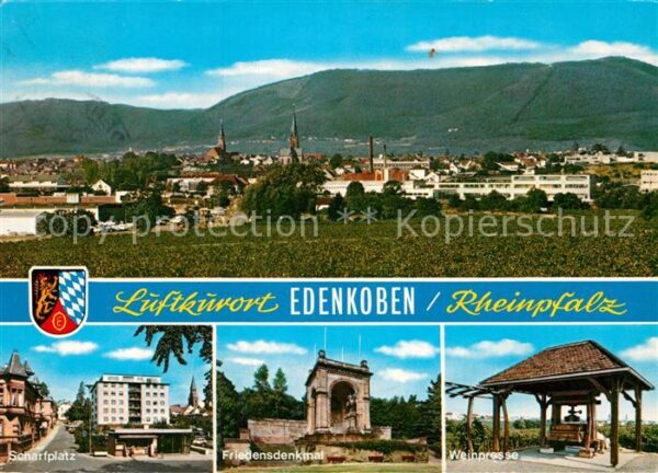 Edenkoben Panorama Scharfplatz Friedensdenkmal We